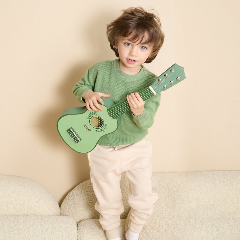 Classic acoustic guitar-Morandi Green [Toy Instrument Children's Guitar_Suitable for 3 years and above] - ของเล่นเด็ก - ไม้ สีเขียว
