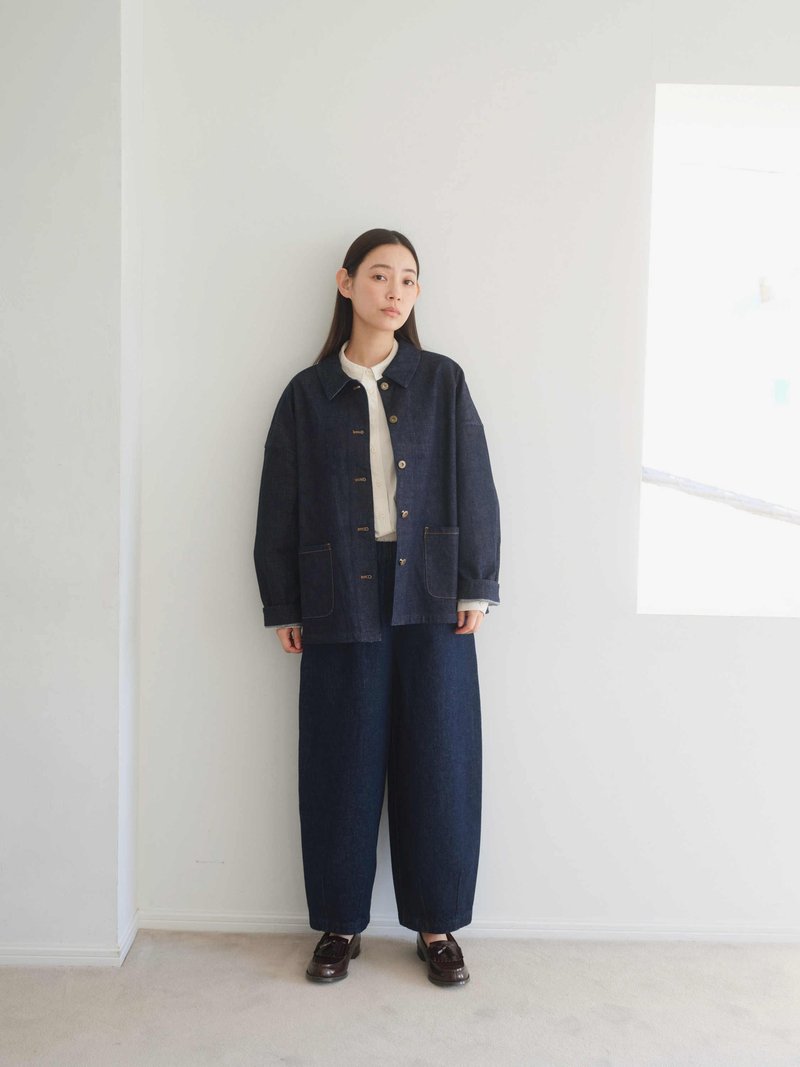 KOOW岡山牛仔短外套 復古工裝牛仔衣 日系夾克 - 女大衣/外套 - 棉．麻 多色