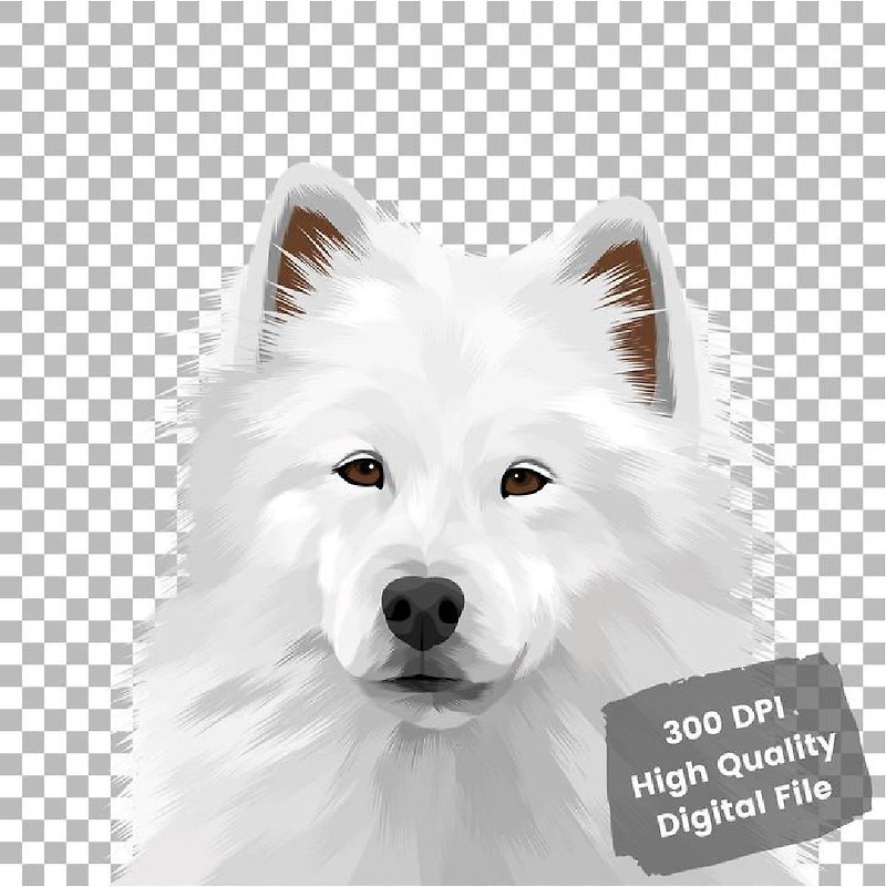客製 | 設計師手繪寵物肖像 超高清電子檔 - 電子似顏繪/繪畫/插畫 - 其他材質 
