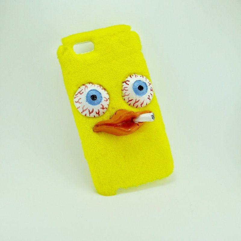 Duck is crazy phone case - เคส/ซองมือถือ - วัสดุอื่นๆ สีเหลือง