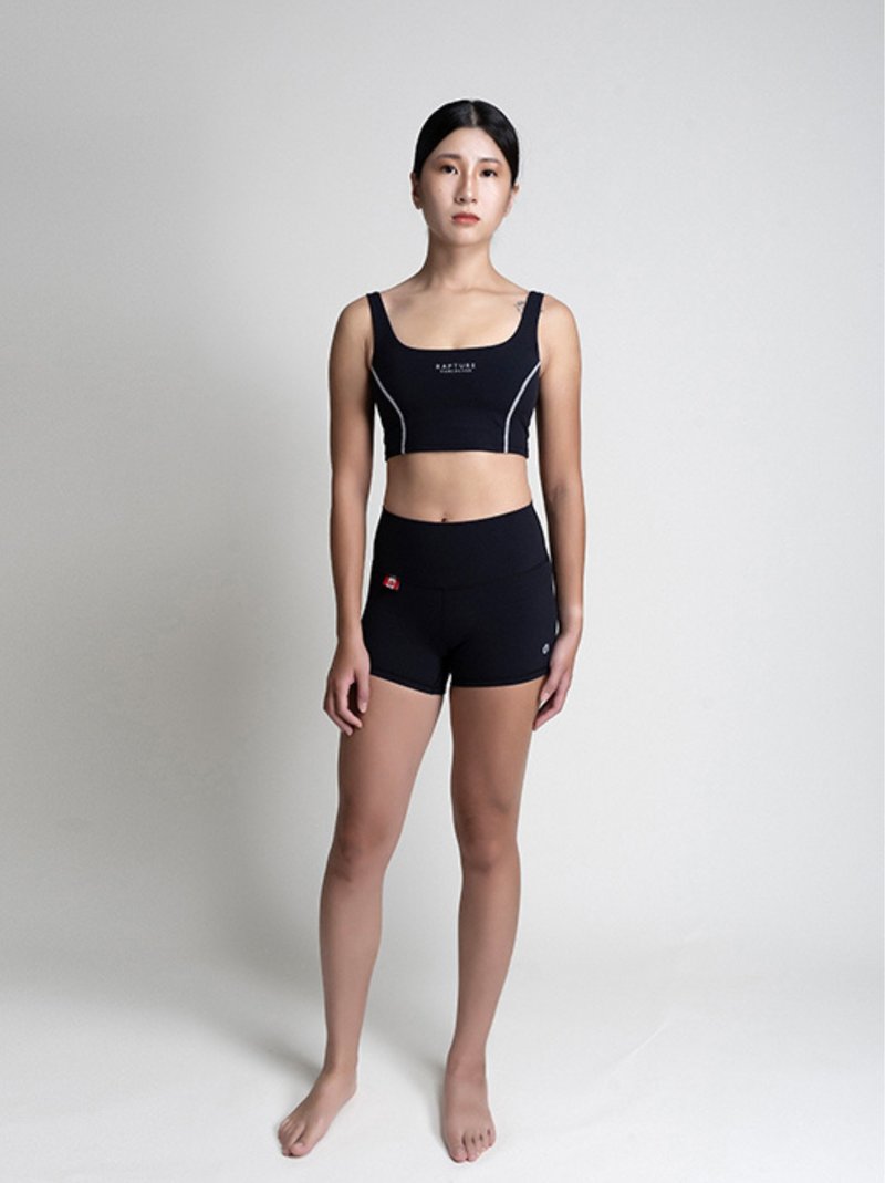 涼背瑜珈短背心Chilliback Bra Crop - 女運動上衣/背心 - 其他人造纖維 黑色