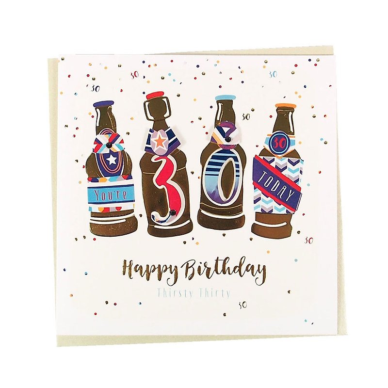 Cheers for the 30th birthday [Jupiter TP Card - Birthday Blessing] - การ์ด/โปสการ์ด - กระดาษ หลากหลายสี