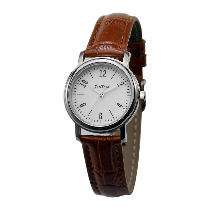 Special Price Jus2you Simply Elegant Watch Big Numbers Free shipping worldwide - นาฬิกาผู้หญิง - สแตนเลส ขาว