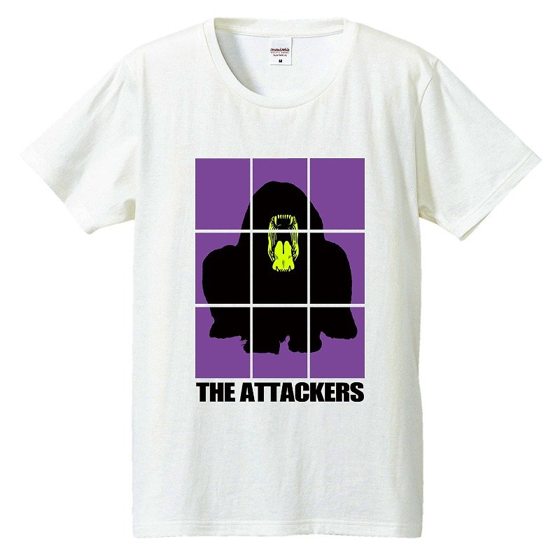 Tシャツ / THE Attackers(Purple) - T 恤 - 棉．麻 白色