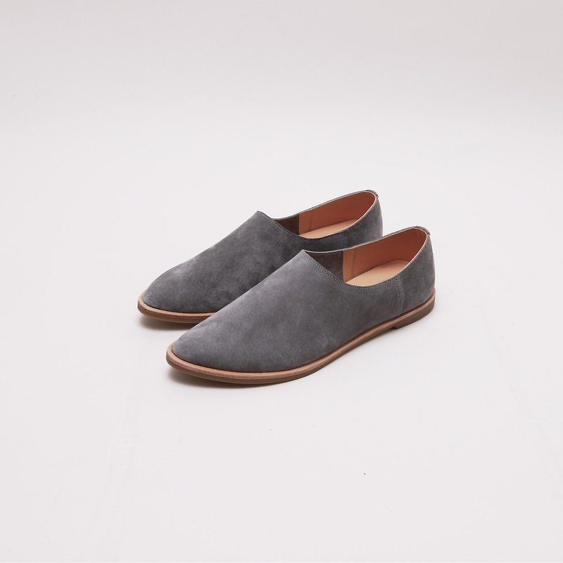 Fairy shoes PS05 dark gray - Women's Casual Shoes - Genuine Leather Gray