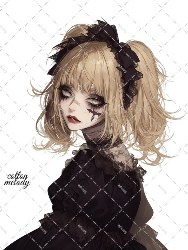 original sticker no.6205 人物ステッカー オリジナルステッカー 人物ステッカー 女の子ステッカー オリジナル人物ステッカー - 貼紙 - 紙 