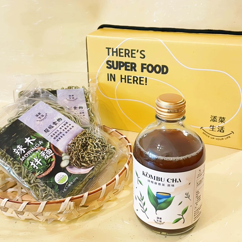 辣木順暢禮盒|康普茶+辣木椒香拌麵組 - 拌麵/麵條/米粉 - 其他材質 