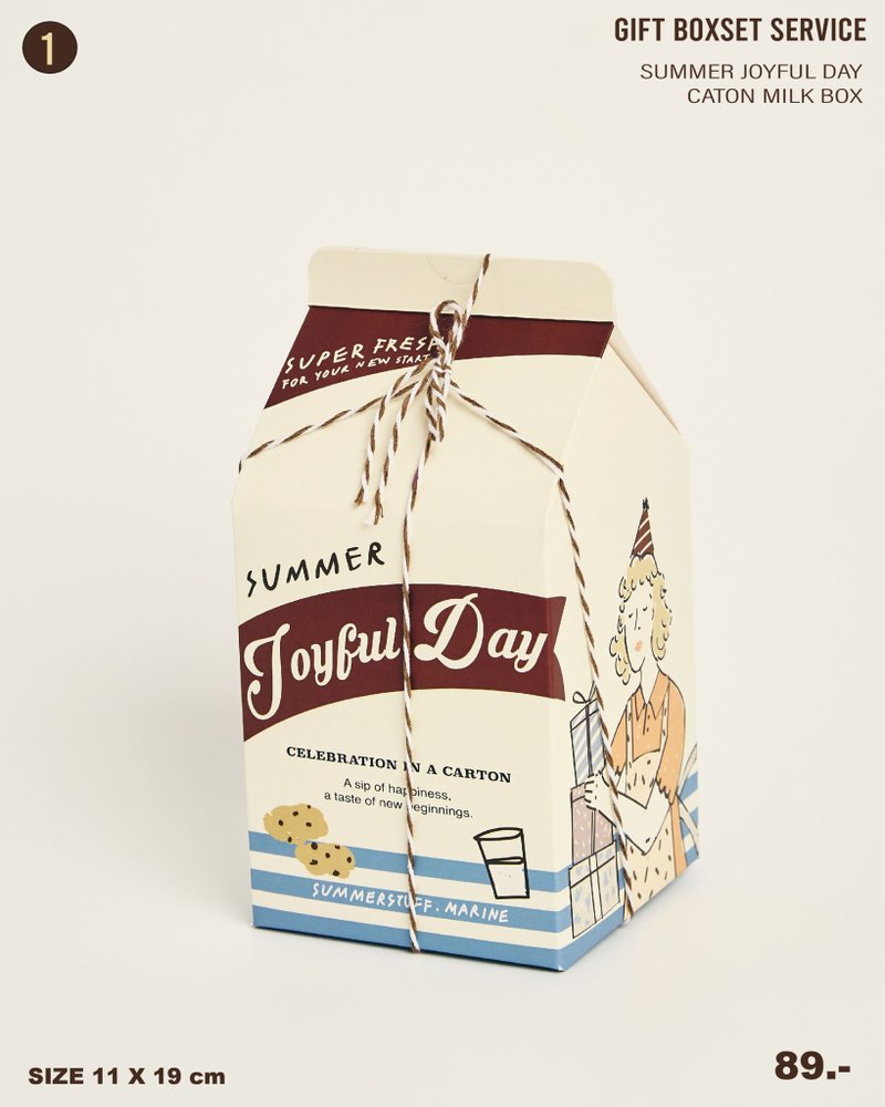 Summerstuff.marine - SUMMER JOYFUL DAY CARTON MILK- GIFT BOX - 包裝材料/包裝紙 - 紙 白色