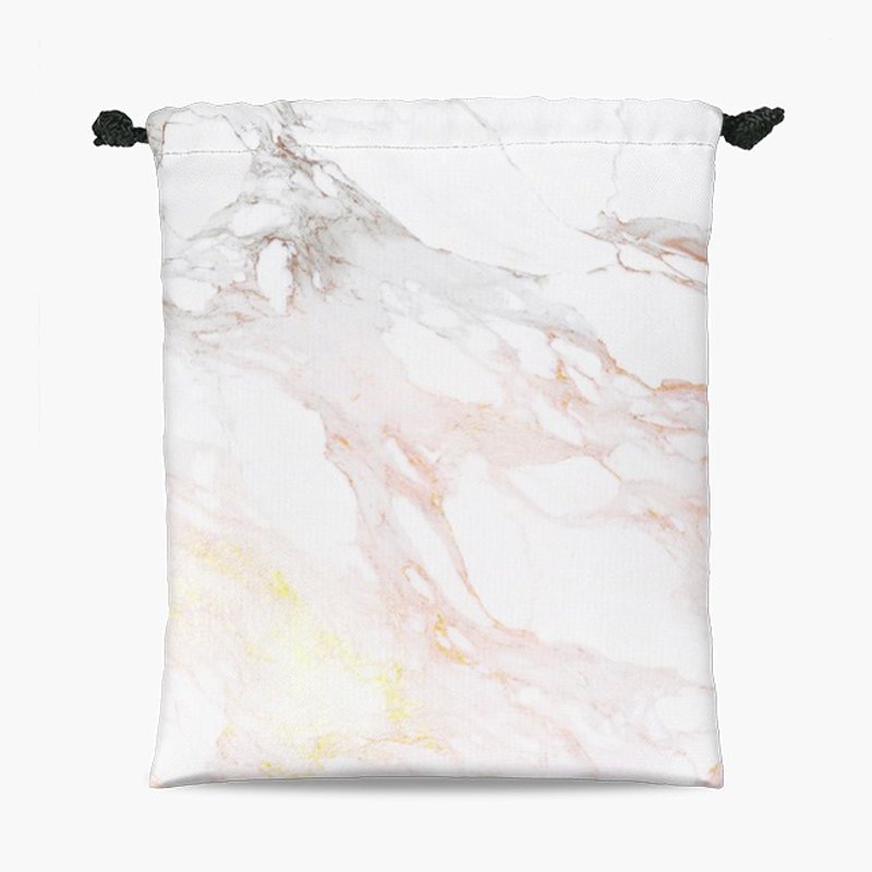 Drawstring Pouch - 束口袋 - Golden Marble - 化妝包/收納袋 - 其他材質 