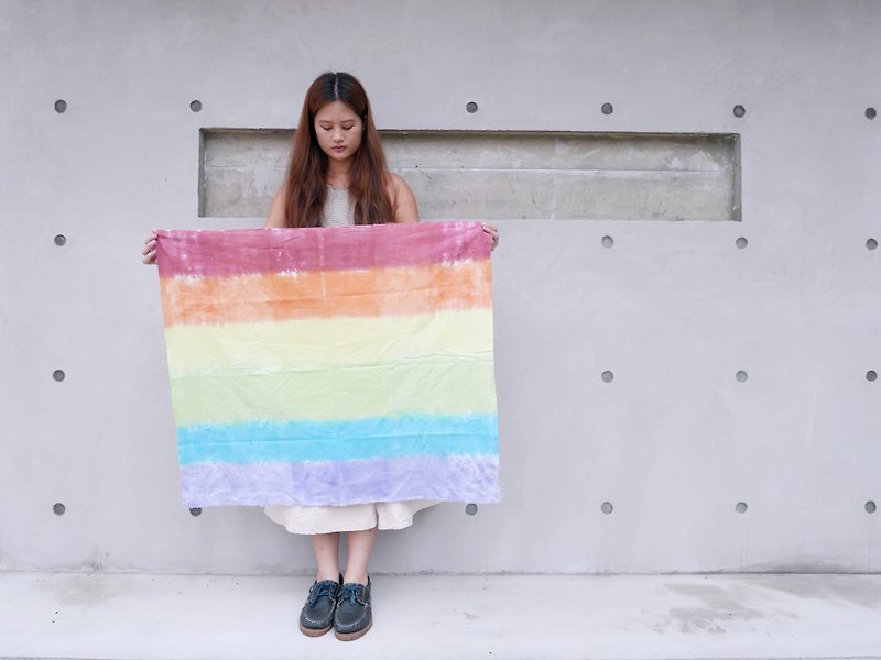 Rainbow Banner Hand Dyed Wall Cloth Marriage Equality