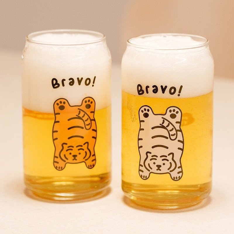 Chubby Tiger Bravo Beer Glass (2 types in total) 470ml
