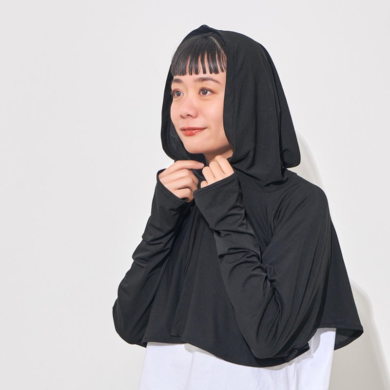 Cyberpunk Jacket, Cyberpunk Clothing, Techwear, Cloak Cooling Bolero Jacket - Women's Tops - Polyester Black