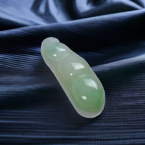 瓔珞翡翠 【福壽】飄綠翡翠福豆 | 天然緬甸玉A貨翡翠 | 送禮