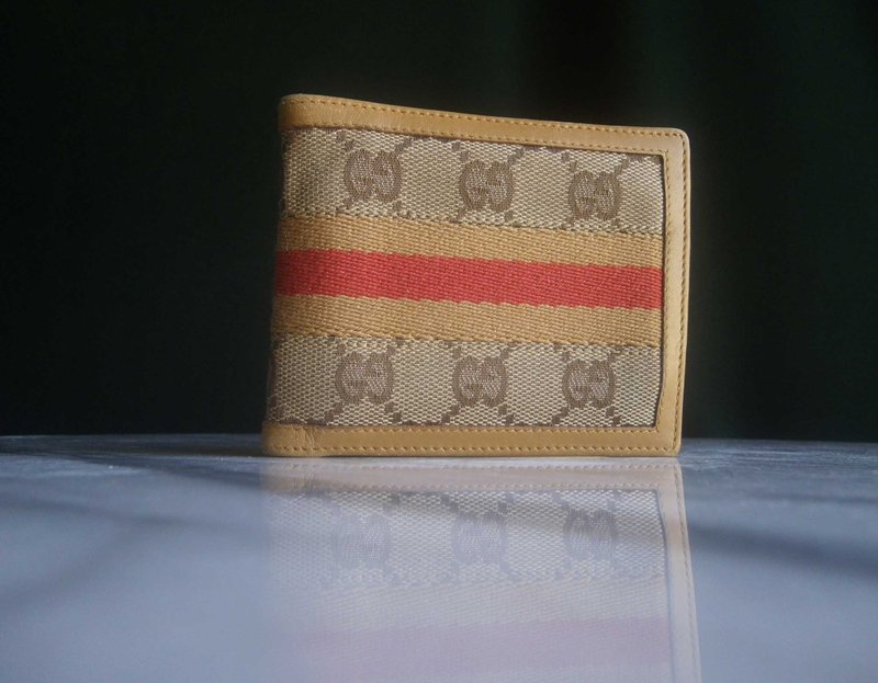 [OLD-TIME] Early second-hand old bags Italian-made GUCCI short wallet - Wallets - Other Materials Multicolor
