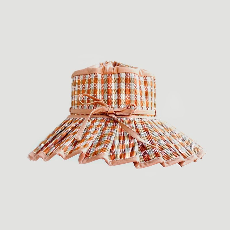 盛夏遮陽帽 | Lorna Murray | 橙格子手編草帽 | Spice Islands - 帽子 - 植物．花 橘色