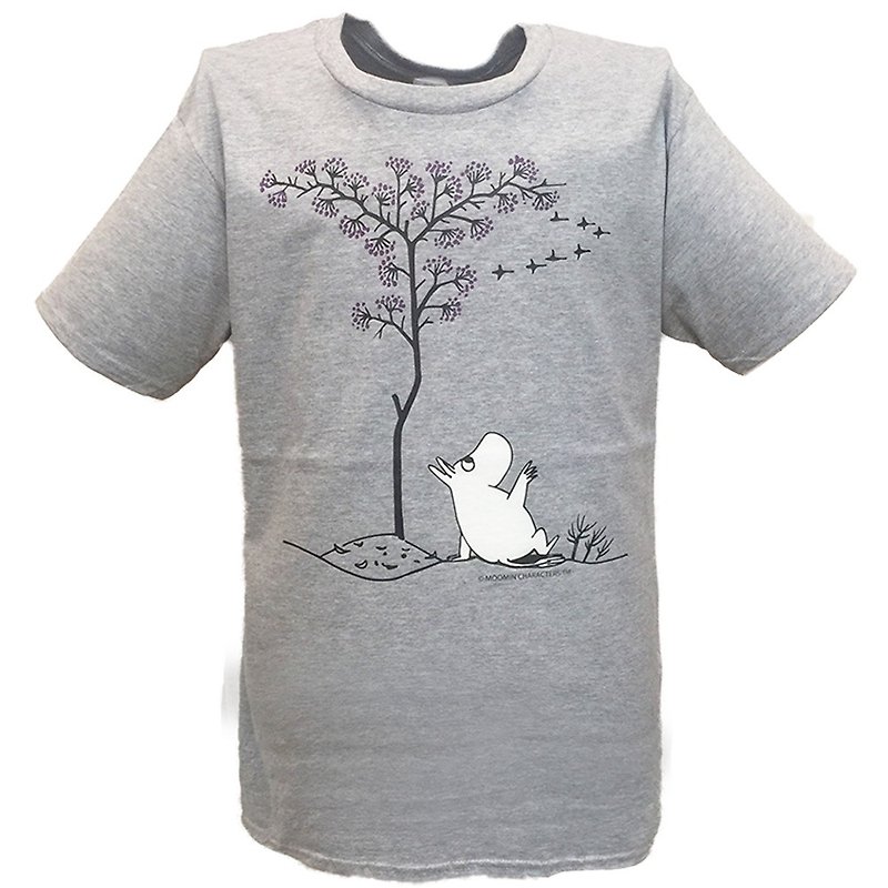 Moomin Lulu meters authorized-T-shirt: [leisure] adult short-sleeved T-shirt - เสื้อยืดผู้หญิง - ผ้าฝ้าย/ผ้าลินิน สีม่วง