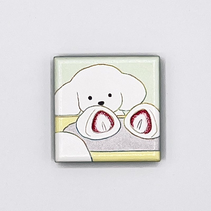 Natsumi Teraoka　草莓大福與小狗磁鐵 - 磁石貼/磁鐵 - 其他材質 多色