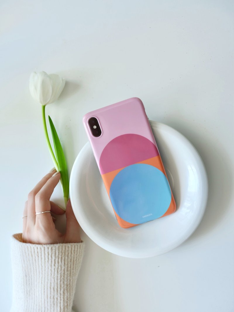 For the girl's spring flower flower Morandi color iPhone mobile phone case all-inclusive glossy soft shell - เคส/ซองมือถือ - พลาสติก สึชมพู