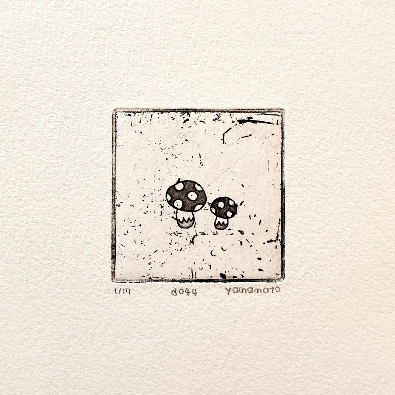 d044 ・ Tiny etching - Posters - Paper Gray