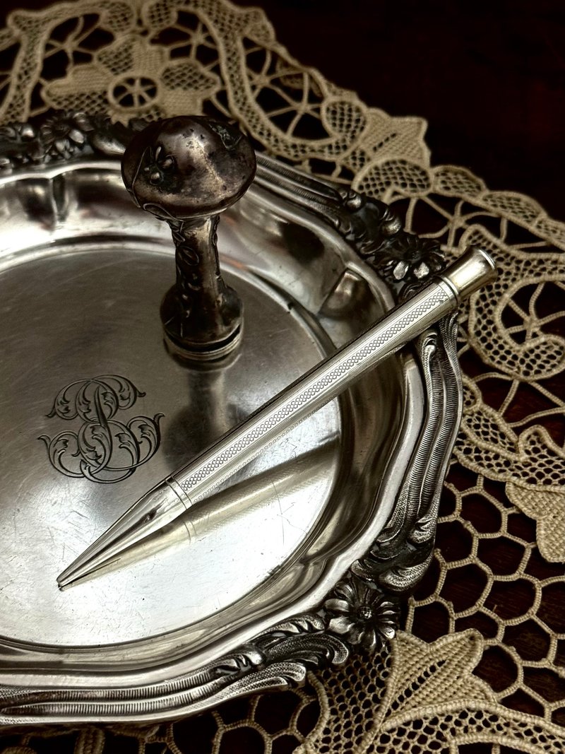 *50264-珍稀法國JIF百年古董950純銀螺旋推進式鉛筆 - 其他書寫用具 - 銀 