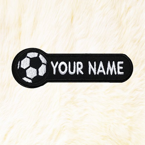 24PlanetsStudio Football Soccer Personalized Iron on Patch Your Name Your Text Buy 3 Get 1 Free