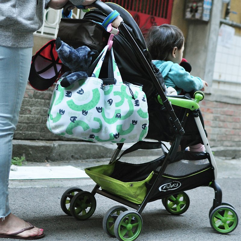 (customized increase) handbag smile bag Yanchao guava Taiwan original print design - กระเป๋าถือ - วัสดุอื่นๆ สีเขียว