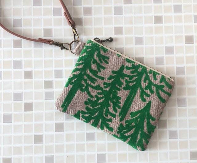 mina perhonen metsä mini pouch forest storage bag handmade - Shop mukava  handmade Coin Purses - Pinkoi