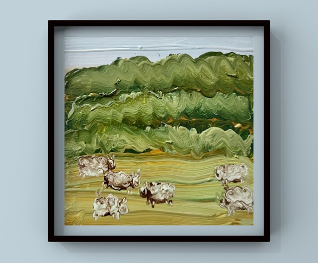 油絵　カルパティア山脈 支援のため、この絵を販売する。 ウクライナの絵画 ウクライナのカルパティア山脈の風景油絵オリジナル