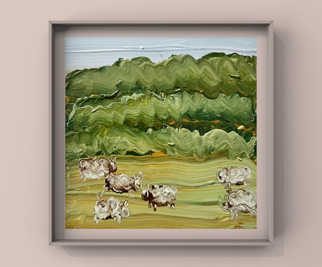 ウクライナの絵画 ウクライナのカルパティア山脈の風景油絵オリジナル