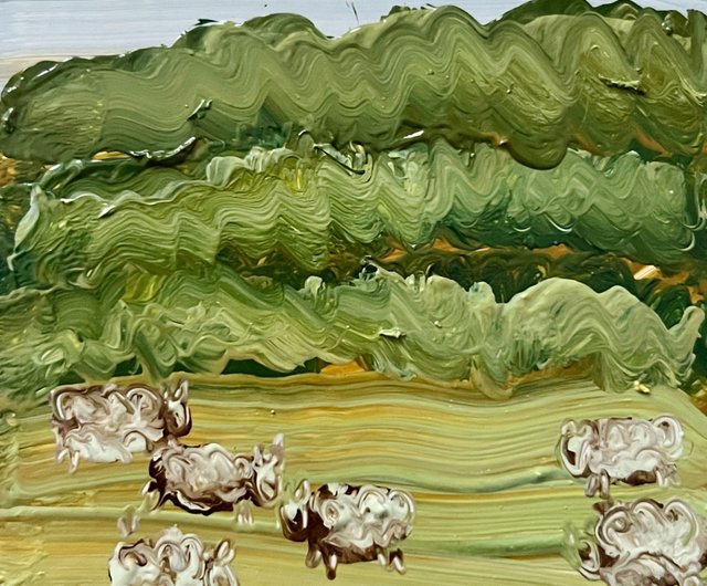 油絵　カルパティア山脈 支援のため、この絵を販売する。 ウクライナの絵画 ウクライナのカルパティア山脈の風景油絵オリジナル