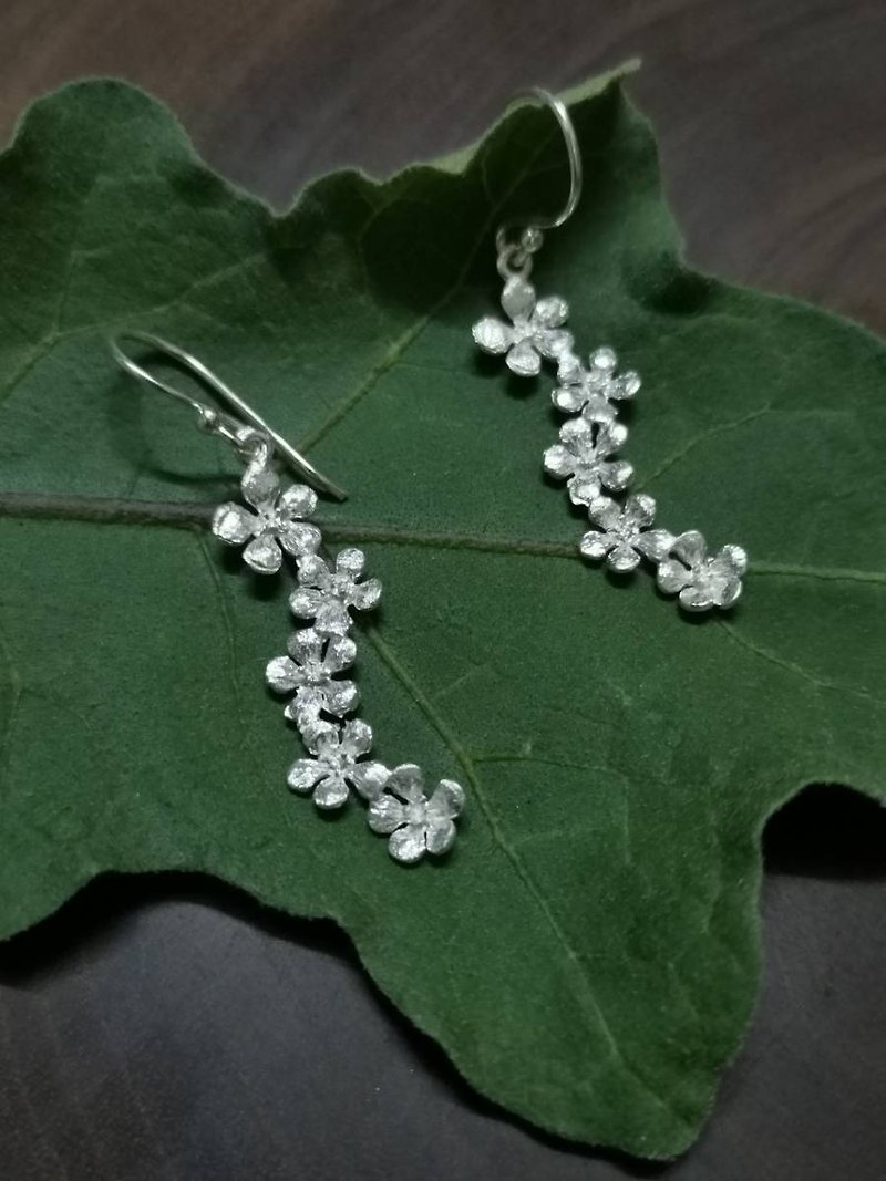 The Silver floral earrings - Earrings & Clip-ons - Sterling Silver 