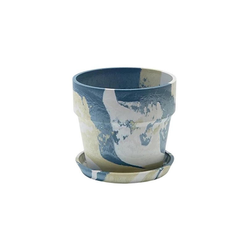 [Japanese POSHLIVING-PLUSthegreen] Environmentally friendly urban plant flowerpot/ocean - Plants - Plastic White