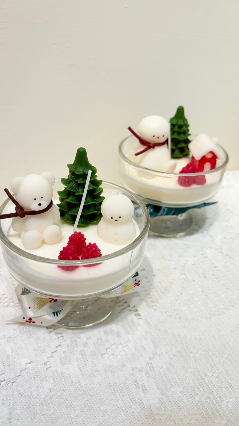 Scented Shaped Candle | Christmas Gift Exchange | Snowman Bear Candle - Candles & Candle Holders - Wax White
