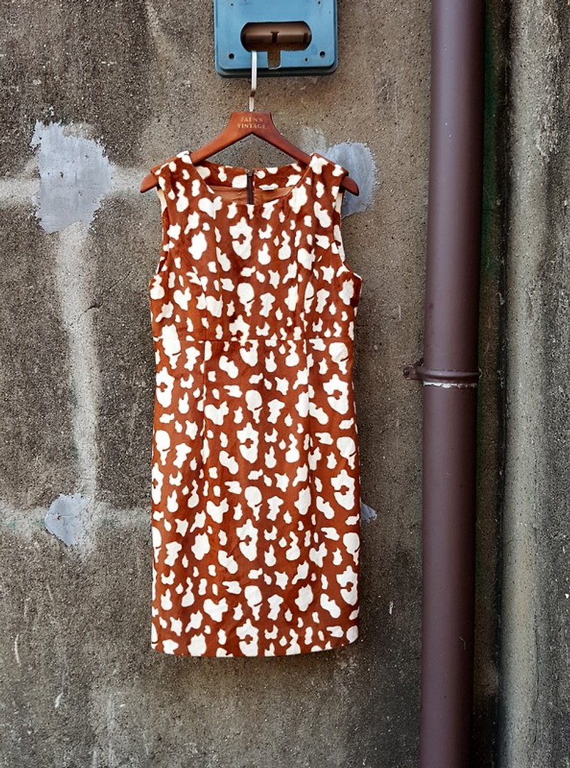 小龜葛葛 - 可愛小乳牛 古著洋裝 - 洋裝/連身裙 - 聚酯纖維 