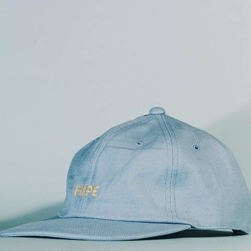 skyblue short visor cap - 帽子 - 棉．麻 藍色