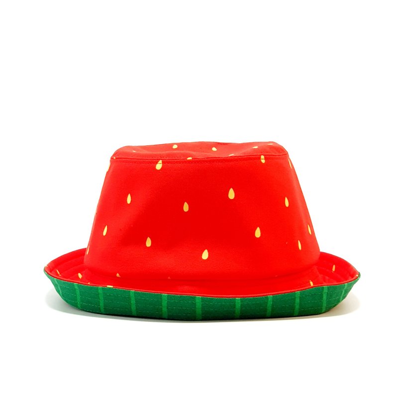 【HiGh MaLi】Classic fisherman hat/not watermelon but strawberry/super sweet #gift#Japan limited cloth - หมวก - ผ้าฝ้าย/ผ้าลินิน สีแดง