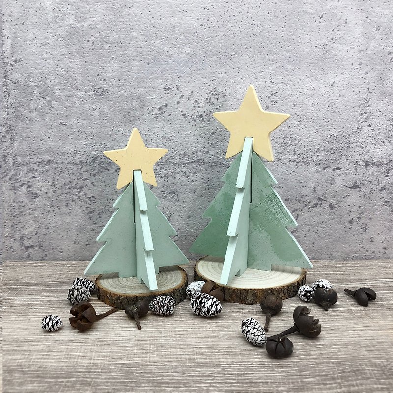 星星聖誕樹擴香石 - 香氛/精油/擴香 - 其他材質 綠色