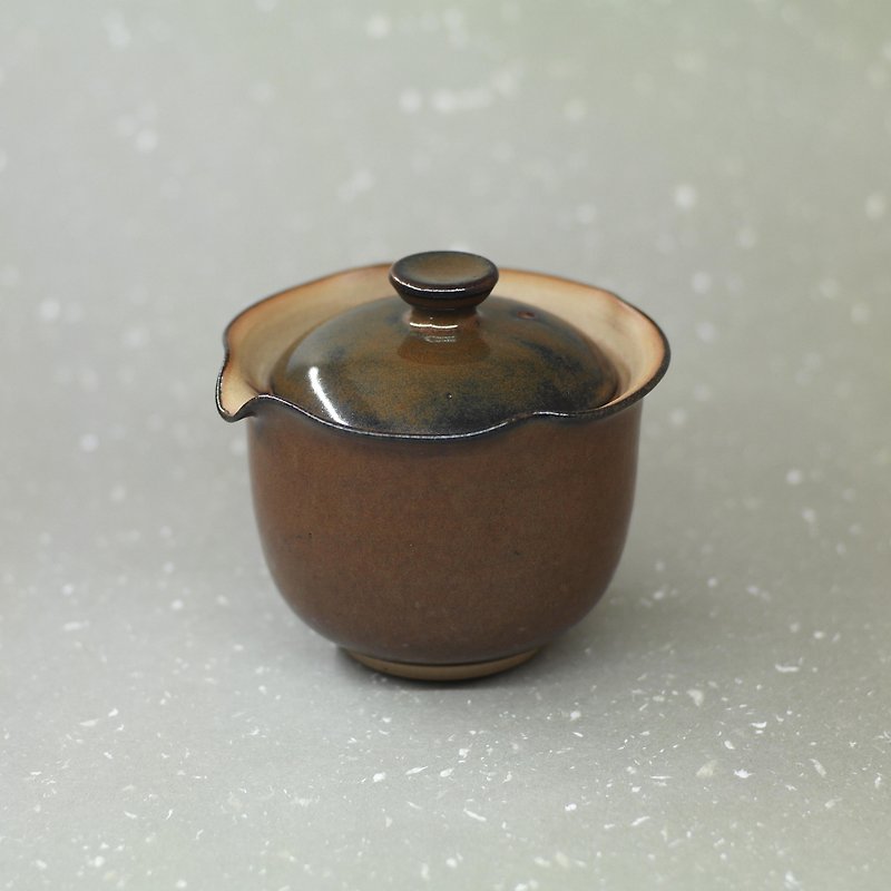 Iron glaze simple tea maker hand made pottery tea props - Teapots & Teacups - Pottery 