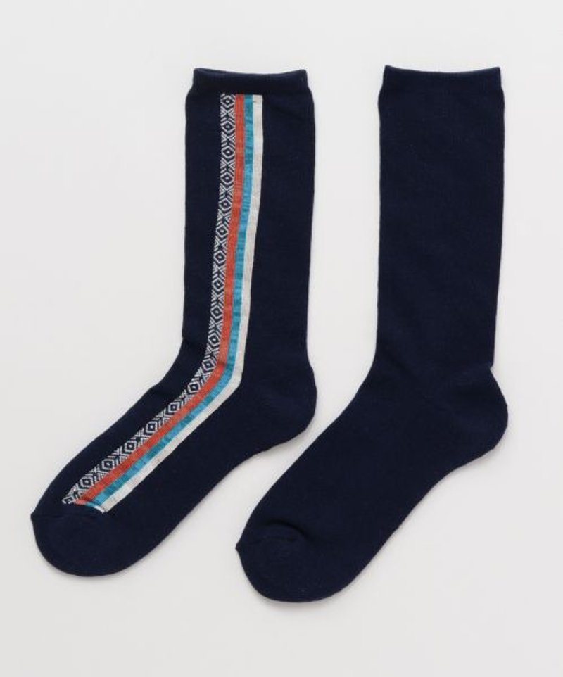 Moroccan Stripe Middle Socks 25～28cm - 襪子 - 其他材質 