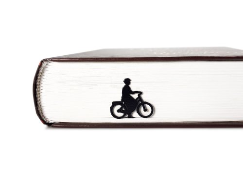 Design Atelier Article Black metal bookmark Lady on the bike