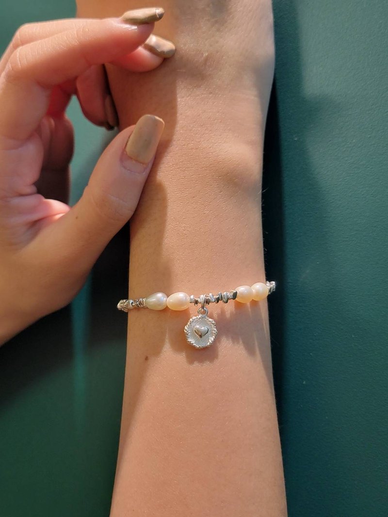 Pearl Bracelet/Sterling Silver Bracelet/Bracelet/Sterling Silver Light Jewelry - Bracelets - Sterling Silver 
