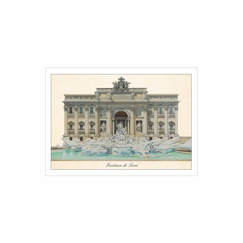 義大利 IFI 明信片 維雷特噴泉 - 卡片/明信片 - 紙 多色