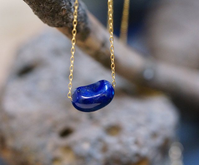 tiffany lapis bean necklace