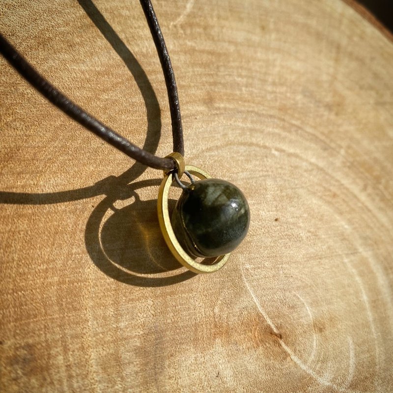 [Graduation Gift] Perfume Essential Oil Necklace - Serenity Moss Green Glaze | Handmade Pottery - Necklaces - Porcelain Green