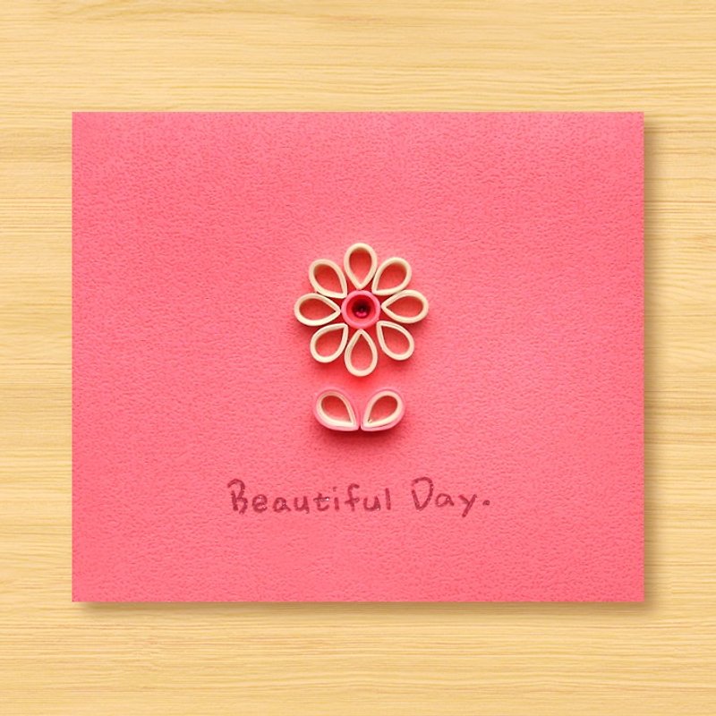 (2 styles to choose from) Handmade Roll Paper Luminous Card_ Warm Little Flower-Valentine Card Birthday Card