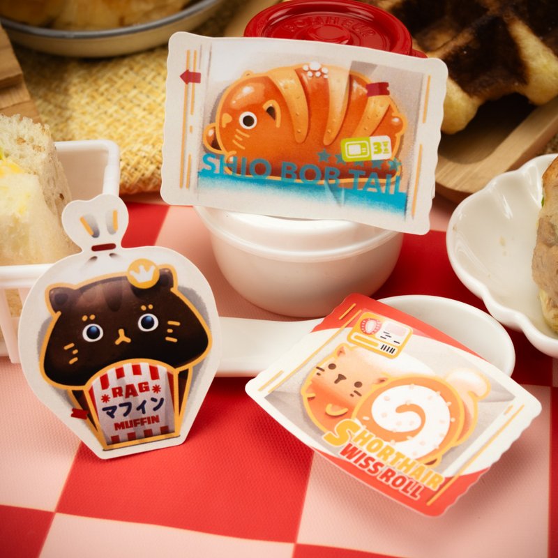Cat Breads Sticker Pack Season 2 | Cat Bakery Illustrations - 貼紙 - 其他材質 綠色