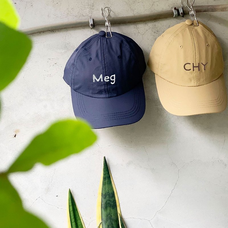 【Q-cute】Hat series-thin baseball cap-customized English characters (customized-under 7 letters) - Hats & Caps - Polyester Multicolor