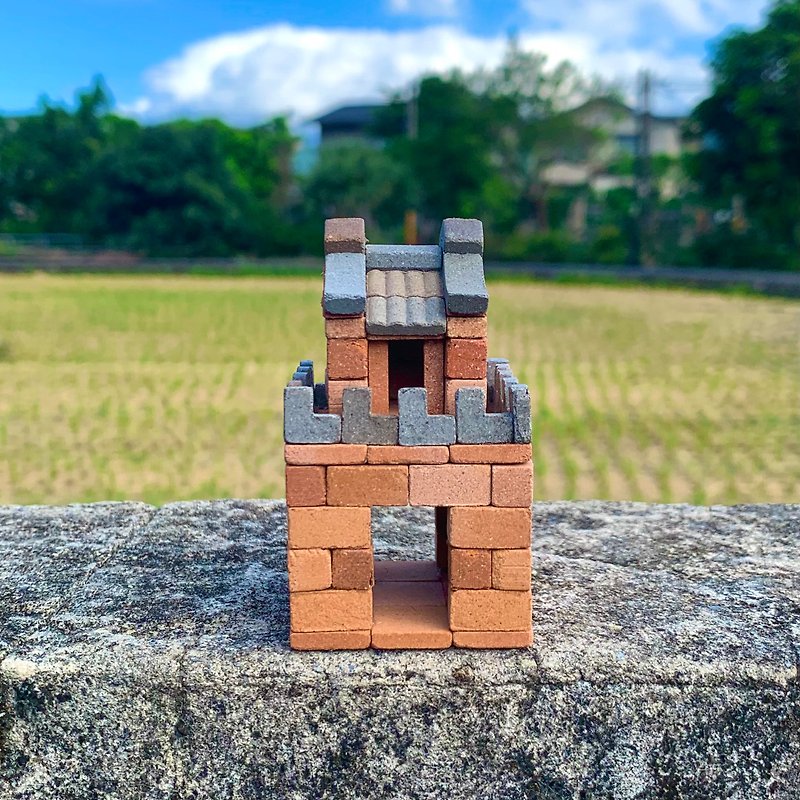 [DIY Material Combination Package] City Gate/Small Brick Model/Mini Red Brick/Taiwan Traditional Building - Other - Other Materials 