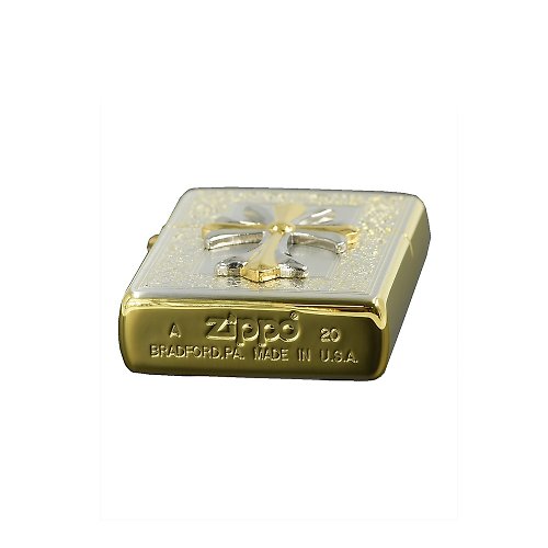 [ZIPPO official flagship store] Pattern two-color cross windproof lighter  ZA-5-17A