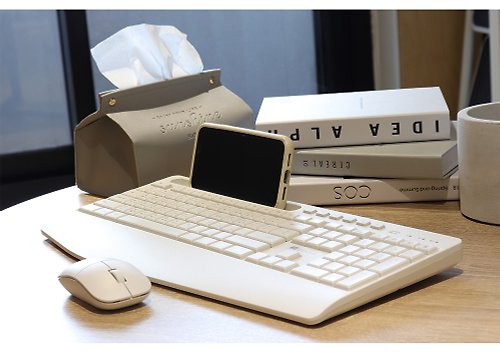 irocks 艾芮克官方設計館 irocks K100RP 無線靜音鍵盤滑鼠組-白色 注音版